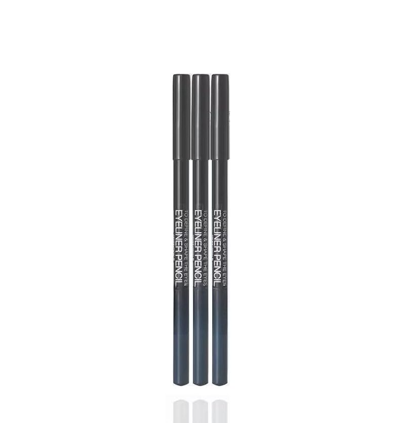 Eyeliner Pencil Black To Define and Shape the eyes- 3pcs -Smoothing Eyeliner Pencil Kajal