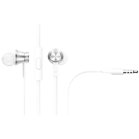 Xiaomi Piston in-Ear Headphones with High-Fidelity Sound, Built-in Microphone, and Comfortable Silicone Ear Tips in Matte Silver for an Enhanced Listening Experience and Clear Calls