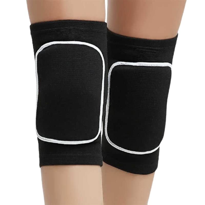 one piece 2 pcs sports knee pads compression dancing knee protector support thickened sponge volleyball yoga crossift knee brace adult kid 2 870536
