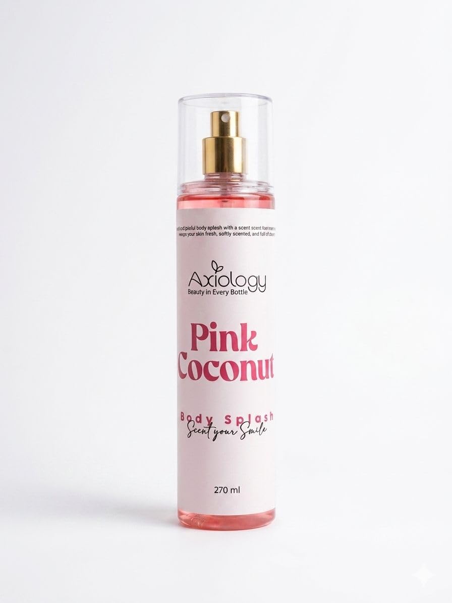 Axiology Pink Coconut Body Splash, Fragrance Mist, Light & Hydrating, All Skin Types, 250 ml