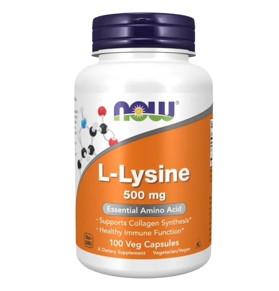 NOW L-Lysine 500mg 100 Capsules