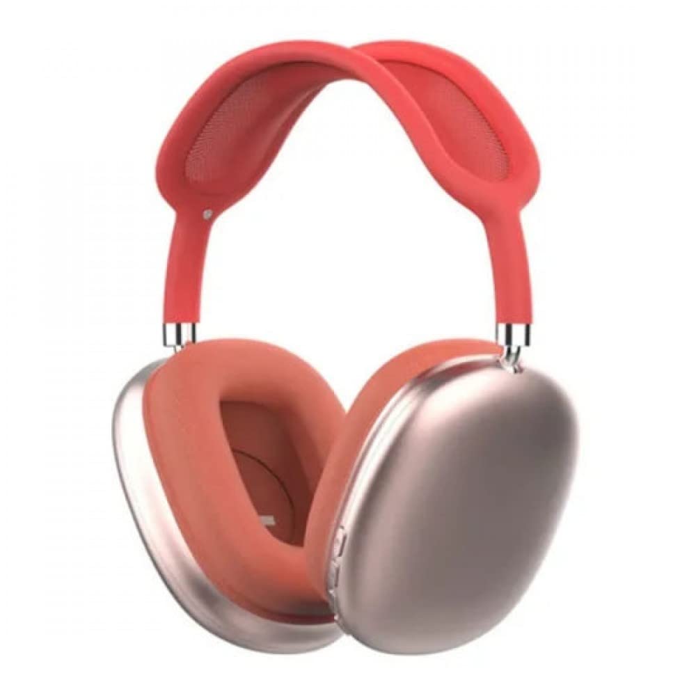P9 Wireless Bluetooth Headphones Over Ear Stereo Music Headphones Gaming Headset - Supports Mircoro TF for Laptop/Mobile Phone/PC (RED)