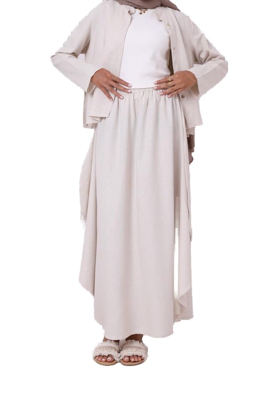 Just 4 Women Linen Blend Skirt modest wear (3819)