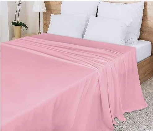 Flat Sheet Set, 3 Pieces (Pink, Queen (220x260cm)