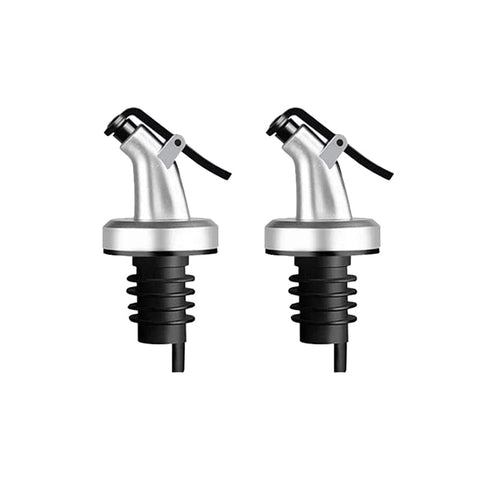Leak-proof Oil Dispenser Nozzles. Pourers Bottle Dispenser for Olive Oil, Vinegar, Wine, Spirits, Alcohol and Syrups bottles with Stopper perfect for Bottle mouth-Spouts pourer. (Pack Of 2)