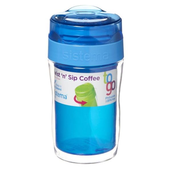 Twist 'n' Sip Coffee Travel Mug, Blue