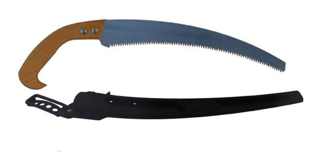 Curved Pruning Saw with Cover and Wood Handles
