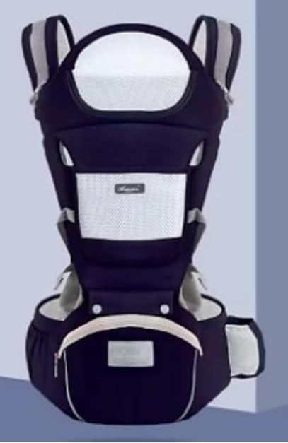 Baby Carrier with Hip Seat, 9 in 1 Multifunctional Backpack Carrier, Suitable for 0-36 Months Baby, Newborn Infant Carrier (Black)