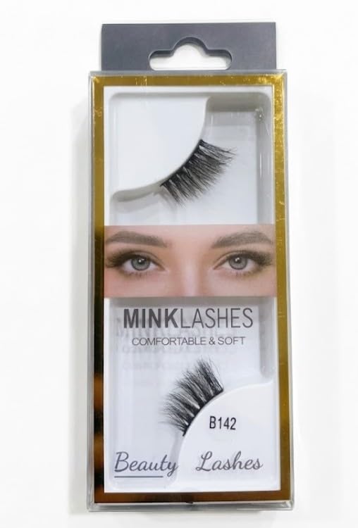 1 PAIRS 3D HALF Faux Mink False lashes | Reusable Lightweight & Natural Looking HALF Eye Makeup Look (N-142)