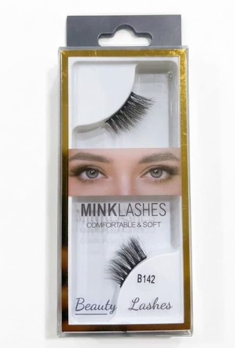 1 PAIRS 3D HALF Faux Mink False lashes | Reusable Lightweight & Natural Looking HALF Eye Makeup Look (N-142)