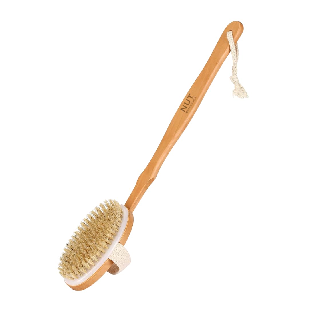 NUT Botanicals Multicolor Body Brush - Dry Brush for Reducing Cellulite, Removing Dead Skin, Enhancing Skin Elasticity, Improving Blood Circulation & Stimulating Lymphatic System
