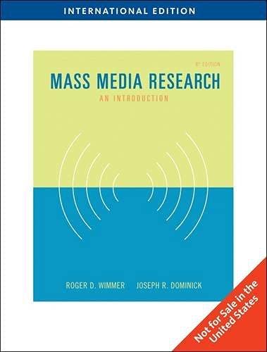 Roger D. Wimmer - Joseph R. Dominick Mass Media Research: An Introduction ,Ed. :8