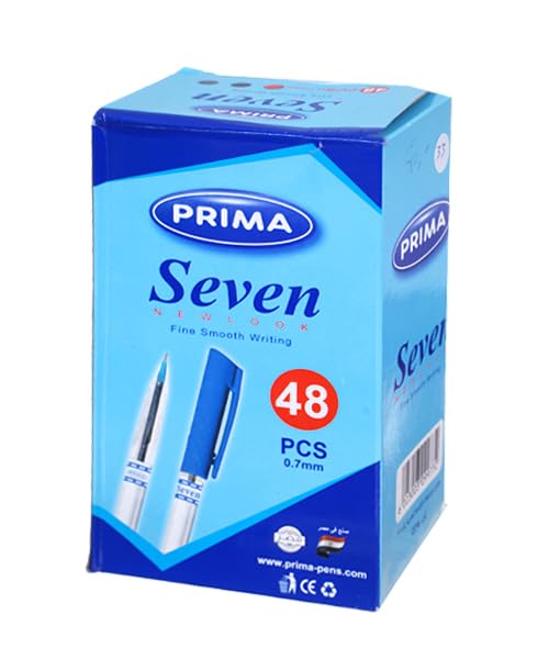 Pack of Prima Seven Pens 0.7mm Blue 48 Pens