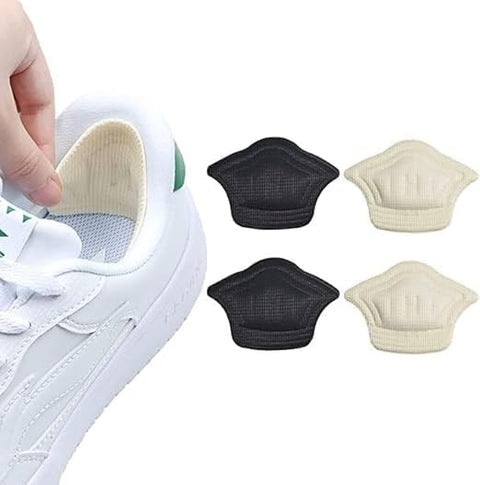 1 Pairs Non-Slip Heel Pads for Shoes, Self-Adhesive Cushion Inserts for Men & Women, Comfortable Sneaker Heel Grips, Prevents Blisters and Slipping, Fits All Shoe Types (White, One Size)