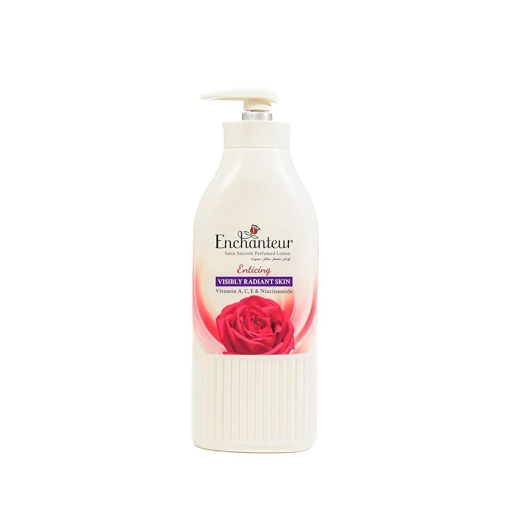 Enchanteur Satin Smooth- Enticing Lotion with Aloe Vera & Olive Butter for Satin Smooth Skin, for all skin types, 500ml