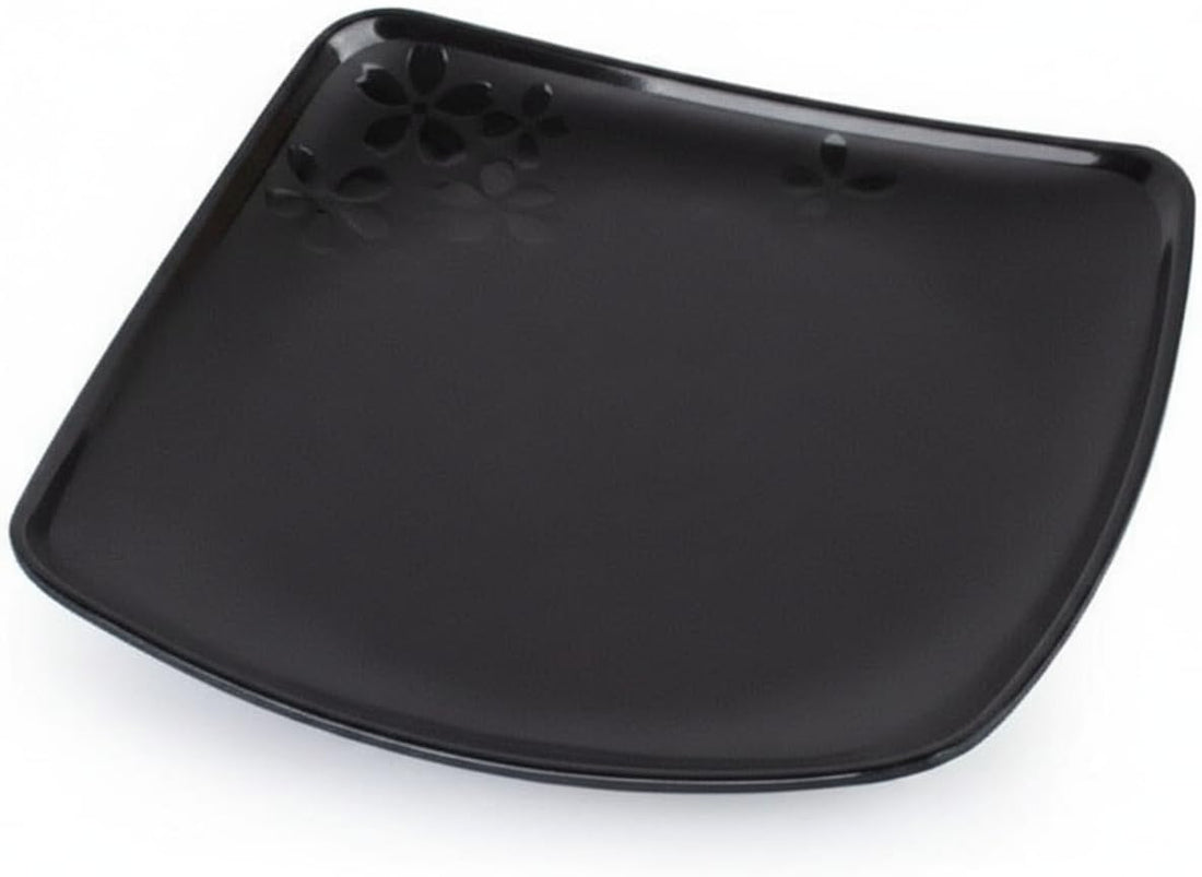 Home Care NN-93 30cm Black Melamine Plate Durable Break-Resistant Dining, Pack of 1 - Black Melamine