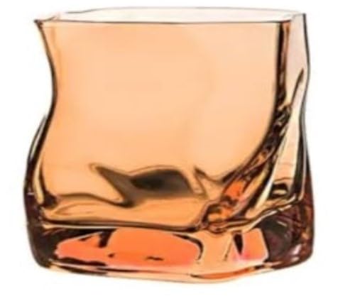 Crystal Glass Cup for Hot and Cold Drinks, Tea Cup, Coffee, Juice, Carbonated Drinks (Transparent Honey)