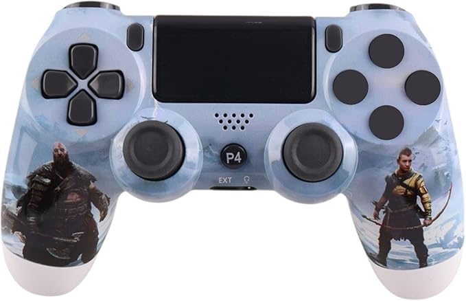 Wireless Controller for P-S-4 (Third-Party Generic, Non-OEM), Compatible with gaming console Slim/Pro, 6-Axis Dual Vibration Gamepad, Touchpad, 800mAh Rechargeable Battery – GOW 2