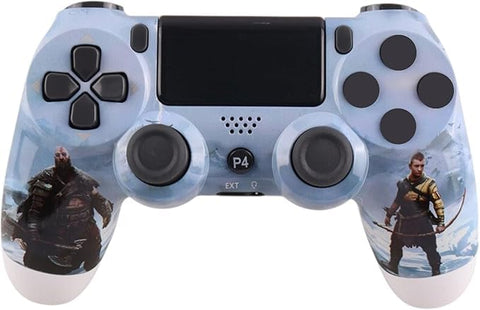 Wireless Controller for P-S-4 (Third-Party Generic, Non-OEM), Compatible with gaming console Slim/Pro, 6-Axis Dual Vibration Gamepad, Touchpad, 800mAh Rechargeable Battery – GOW 2