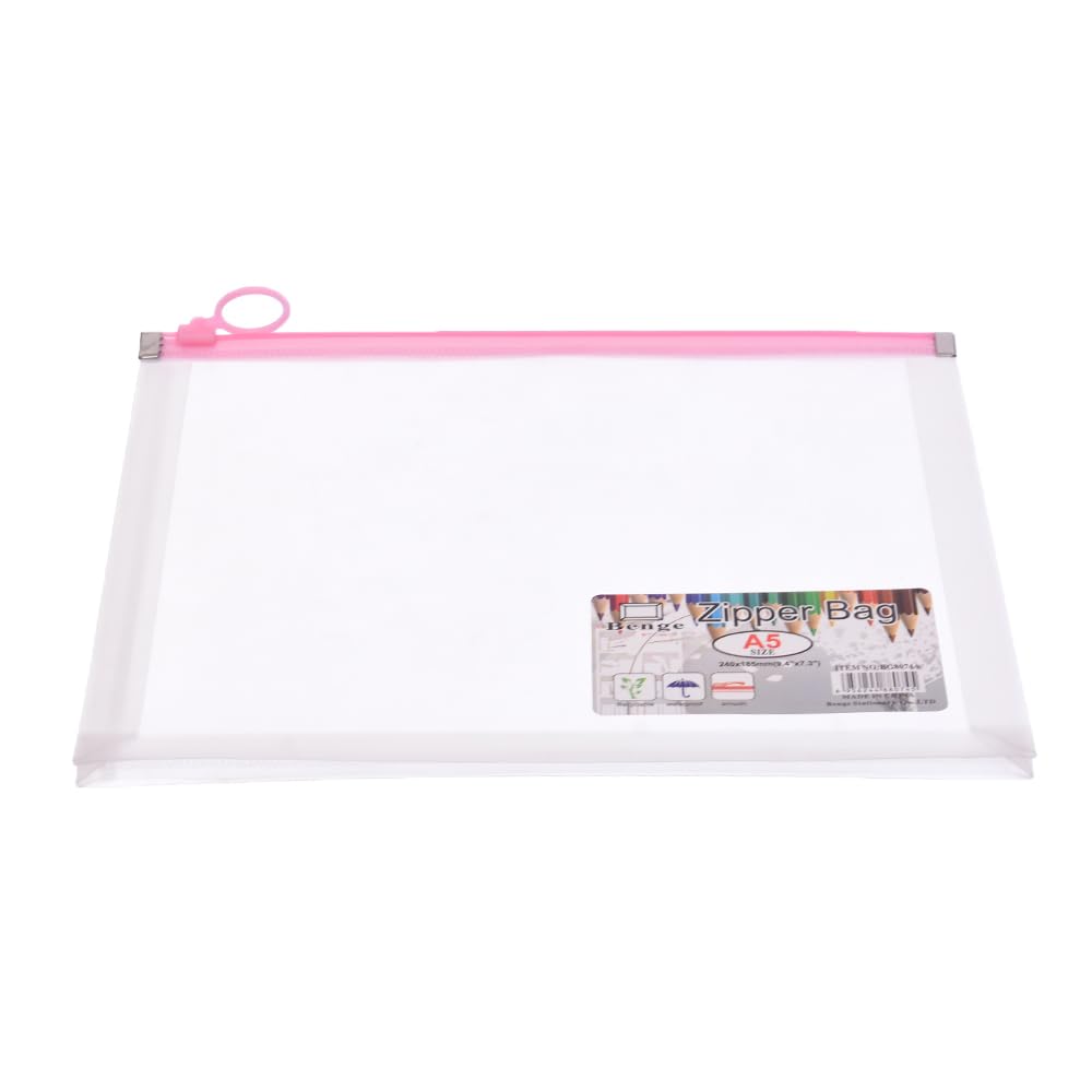 Elmaayergy BG8074A Z-2 Plastic File Folder With Zipper With Durable Material, Suitable For School And Home