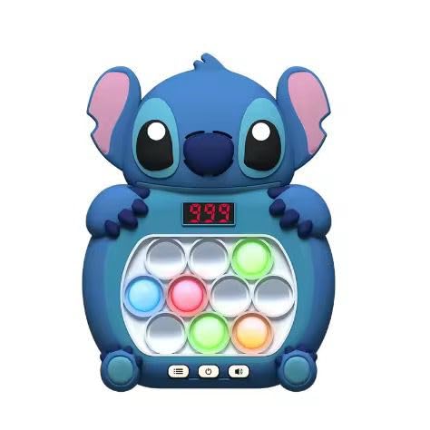 GHAZAL Fast Push Pop It Game Cartoon, Light Up Fidget Toy for Kids& Adults, Pop Quick Push Handheld Games, Fast Push Game, Handheld Puzzle Game with LED Screen, Quick Push Bubble Stress Toy