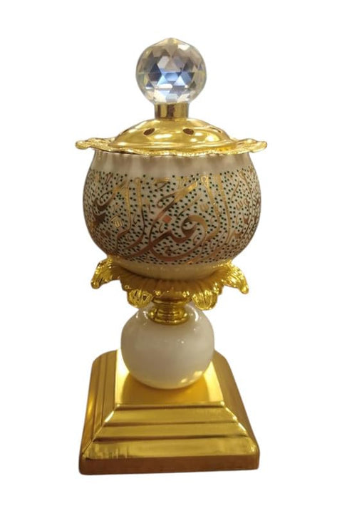 Generic Elegant Incense Burner - Gold and White