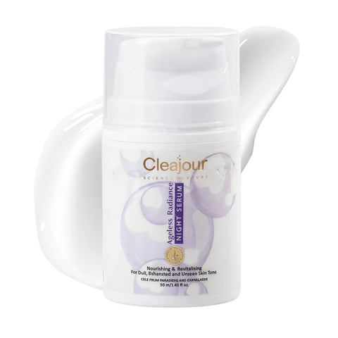 restore luminosity, firmness, and hydration for visibly refreshed, glowing skin by morning, Niacinamide and Vitamin C Night Serum with Collagen, Hyaluronic Acid & added PostBiotics. 50 Ml.