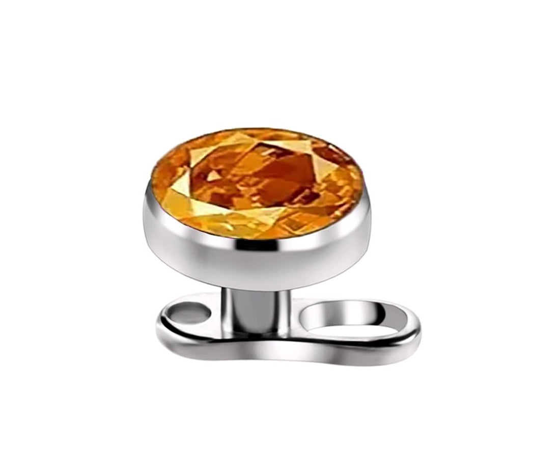 Microdermal Gem Dermal Anchor Piercing Jewelry - Topaz