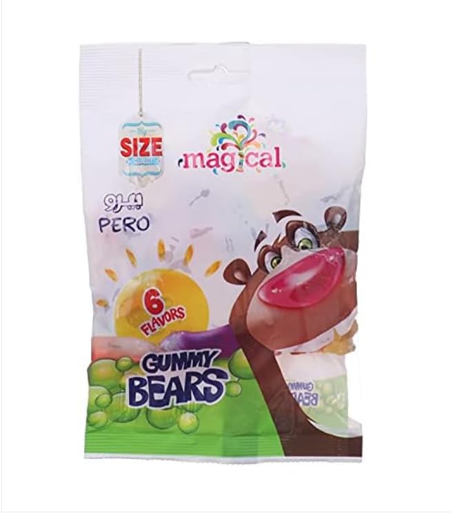 Magical Pero Gummy Bears, 6 Flavors, 90 g