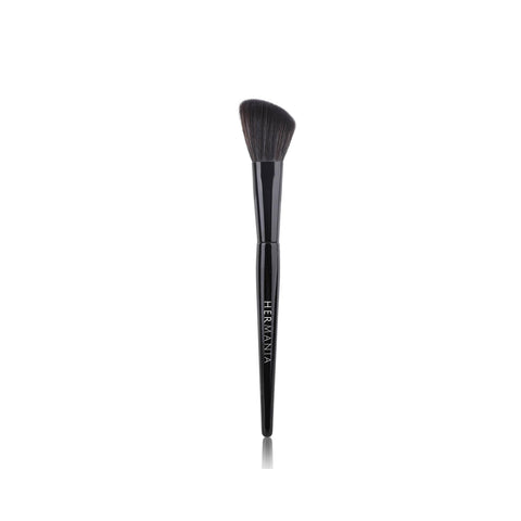Hermania Professional Angled Blusher Brush Premium Synthetic Hair Cream Blush Applicator Wooden Handle Bronzer Powder Contour Makeup Tool (F80)