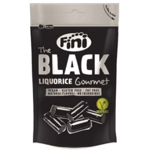 Finii spanish Candy -(Rotella Licorice Gummies) Black Liquorice Gourmet 180g