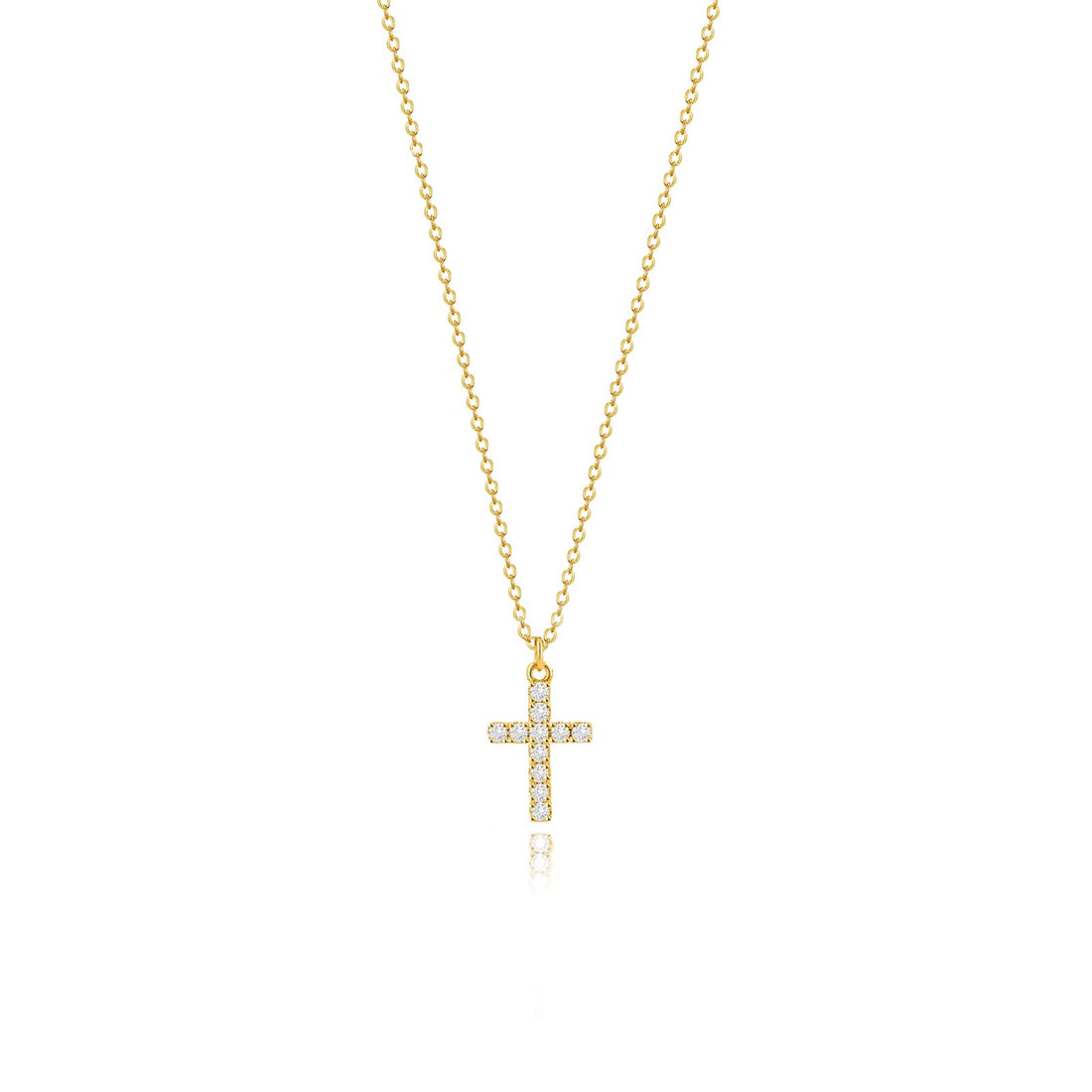 Zeffy Cross Necklace for Women, 18k Gold/Silver Plated Tiny Cross Pendant Necklace Simple Layered Cross Necklaces Gold Jewelry for Women