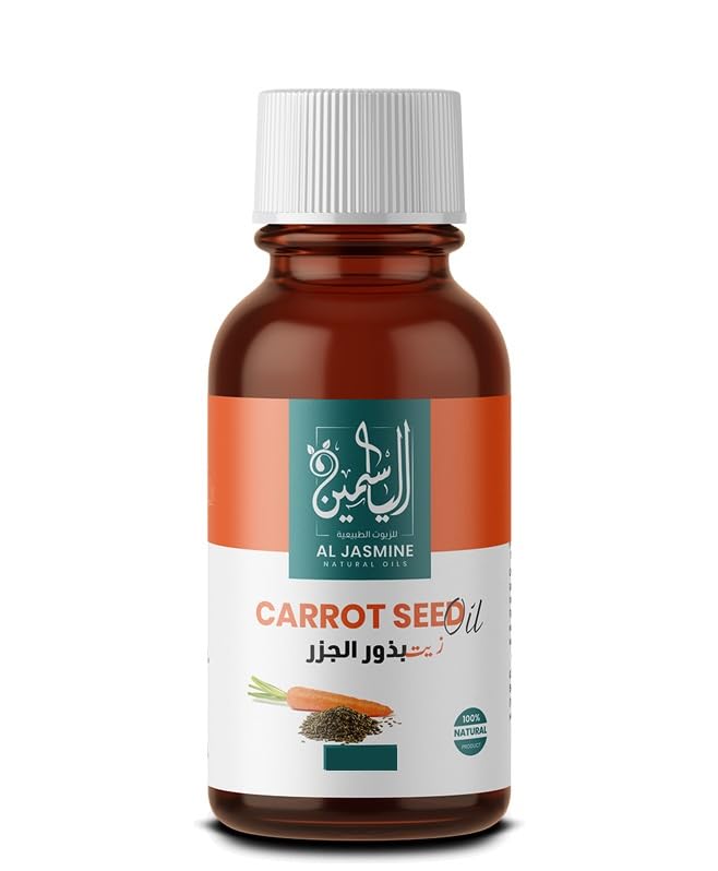 AL JASMINE NATURAL OILS Carrot Seed Oil-Useful for Both Internal and External Use | Reduces Pain in Stomach Ulcers | Promotes Hair Growth | Eliminates Skin Rashes | Leaves Skin Fresh (125 ml)