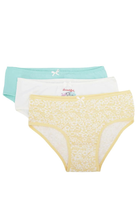 CARINA Womens Pack of 3 Colored Brief Panties Briefs (pack of 3)