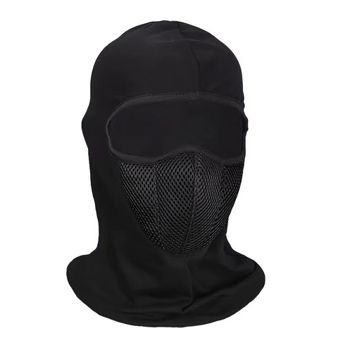 KaberMisr 2020 Balaclava Sports Face Mask, All-Round Sun and Dust Protection, for Men and Women, Ideal for Outdoor Sports, Cycling (1 Piece, Black Mesh Filter, Code:8823)