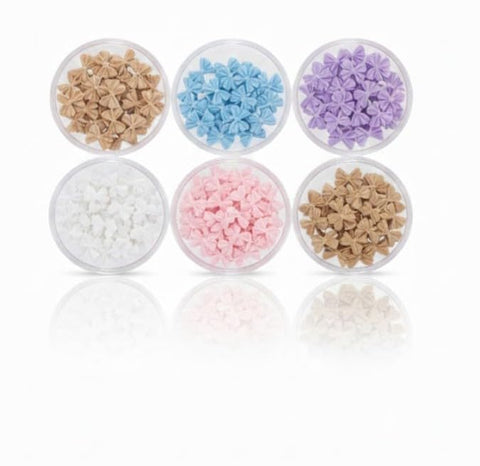 6 Boxes 3D Flower for Nails with Caviar Beads, Flat Back 3D Flower Nail Art Nail Art Colorful Nail Charms Floral 3D Acrylic Nail Designs and Nail Decoration for DIY Nail Art-N2