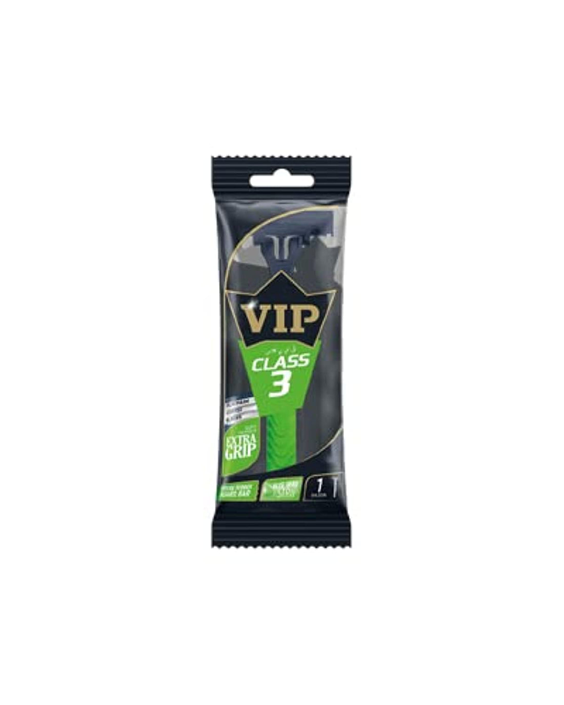 VIP CLASS 3 Extra Grip Razor for Men, 1 unit
