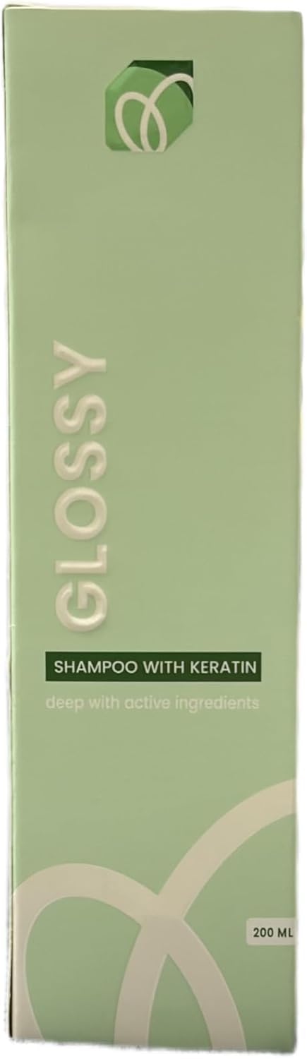 " Glossy " – Keratin Shampoo for Cleansing & Strengthening Hair 250ml – Rich Foam & Healthy Shine – For All Hair Types I from Al Shabrawini Sidalia
