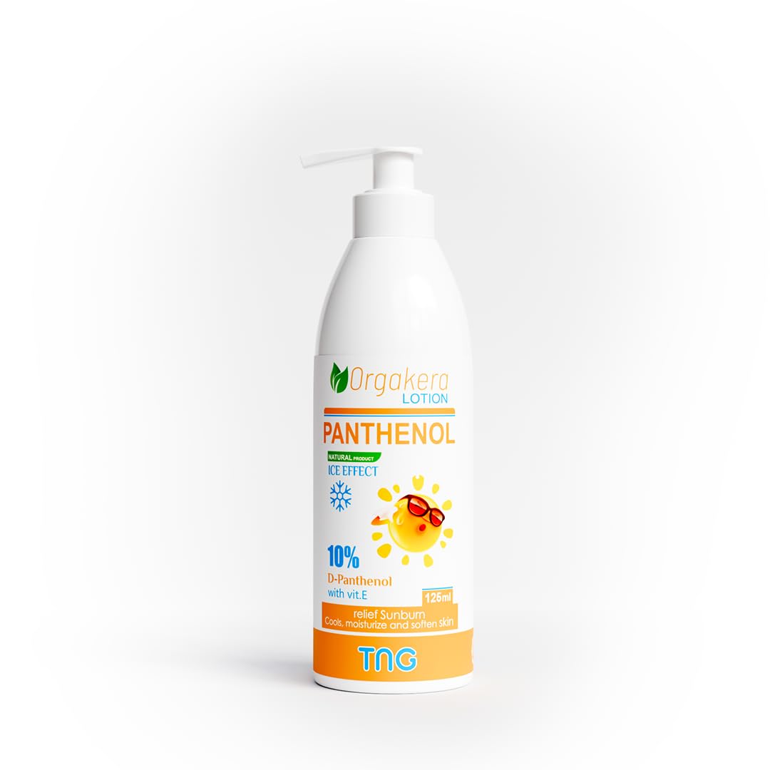 Orgakera Panthenol Lotion 125ml - Moisturizing Skin for Dry Skin, Sunburn Relief, Skin Soothing & Daily Hydration Care