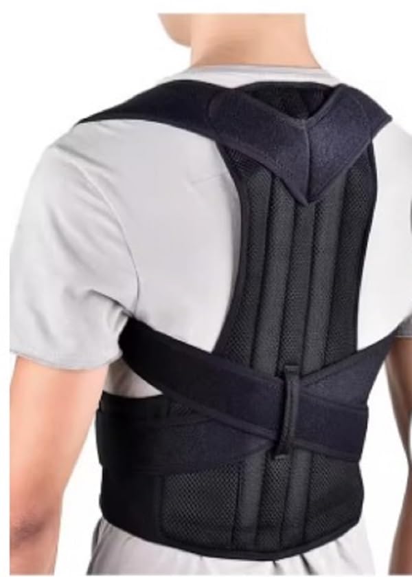 Breathable Women Back Posture Corrector Brace, Back Support Belt for Posture Correction, Adjustable Shoulder for Students and Kids Black