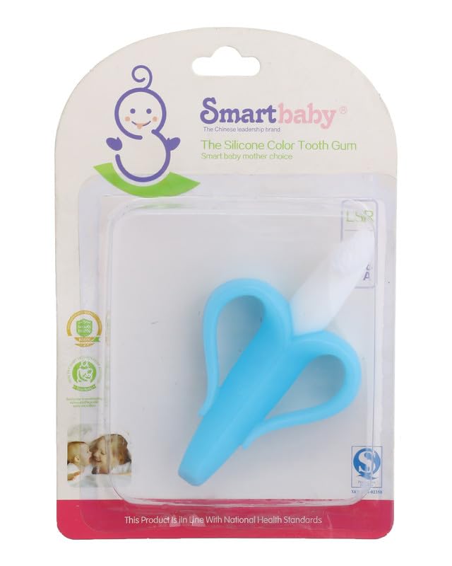 Smart Baby 6018-5 Silicon Tooth Gum For Kids -White &Blue