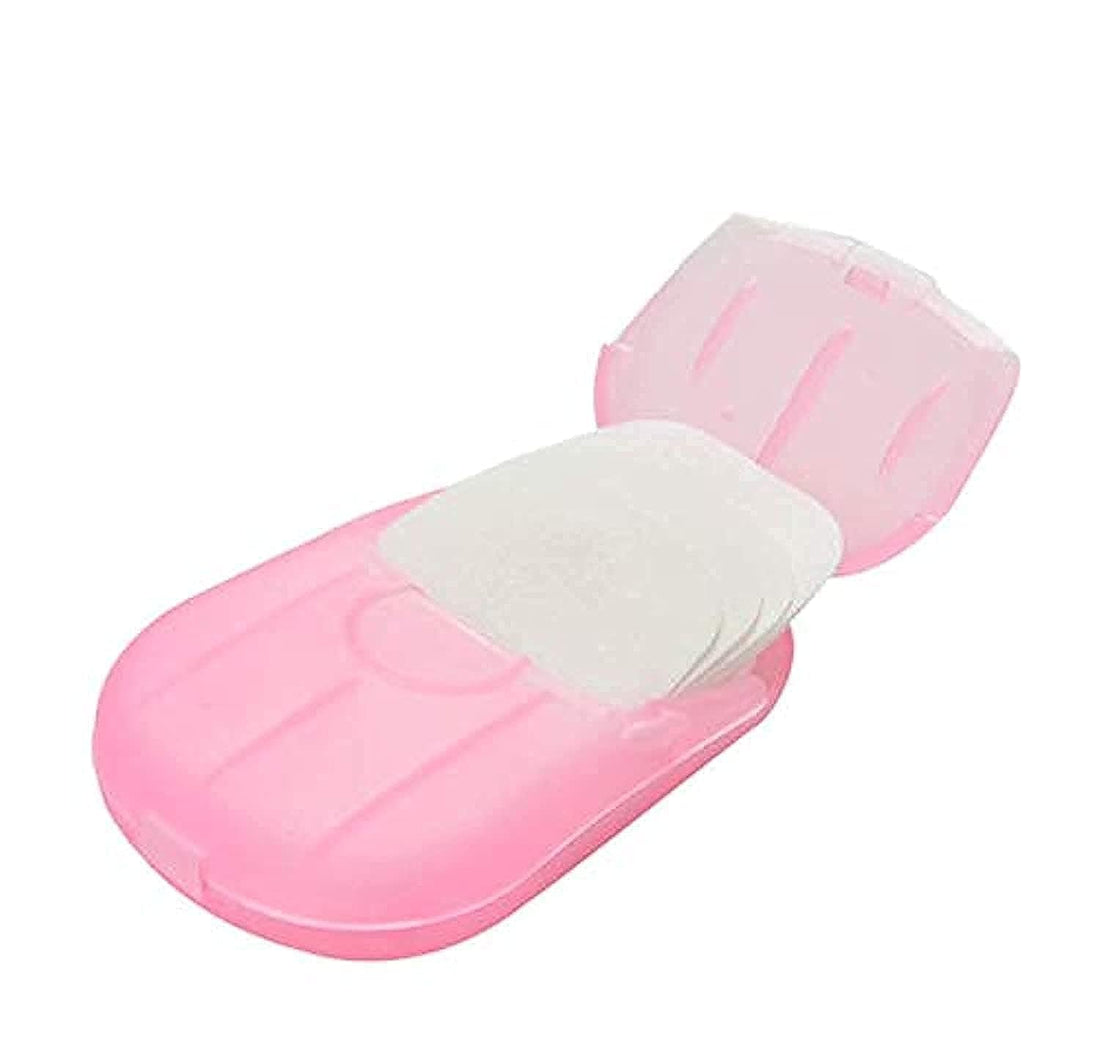 Washing Hand Travel Slices Sheets Foaming Box Paper Soap (Assorted color)