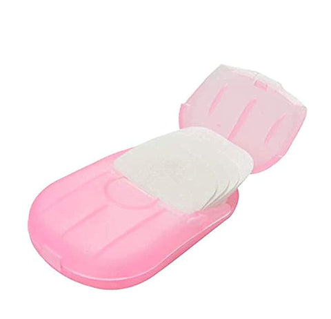 Washing Hand Travel Slices Sheets Foaming Box Paper Soap (Assorted color)