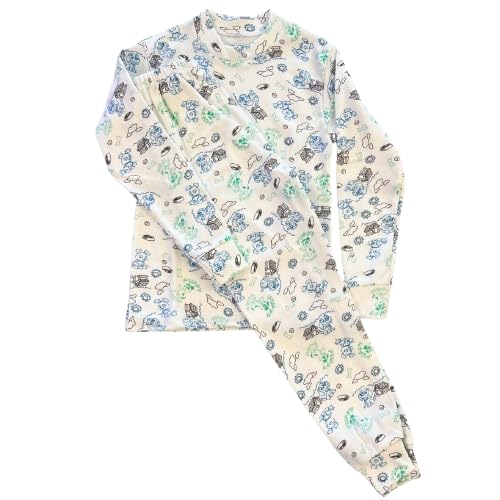 Cotton Zone Kids boys and girls organic cotton thermal Underwear set multicolor print