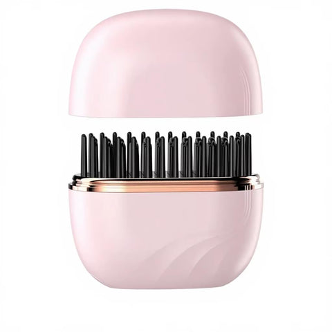 Portable Cordless Hair Straightener Brush – 30s Fast Heating – 3 Smart Heat Levels – Anti-Scald Protection – Type-C Charging – Suitable for All Hair Types – Daily Use & Travel - Basikly