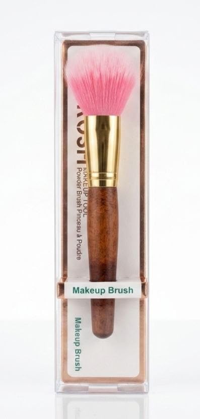 Makeup Brush Handles, Large Multi-Purpose Round Head Face Blush Powder Brush Handle Soft Fiber Multifunctional Daily Use - Gold Handle and Pink Bristles