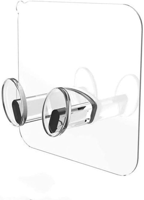 Plan A Transparent Hooks Strong Adhesive Nail Free Strong Adhesive Waterproof Oil-Proof Smooth Surfaces Perfect for Kitchens, Bathrooms, Offices for Hanging Towels, Phone, Cords and More (10)