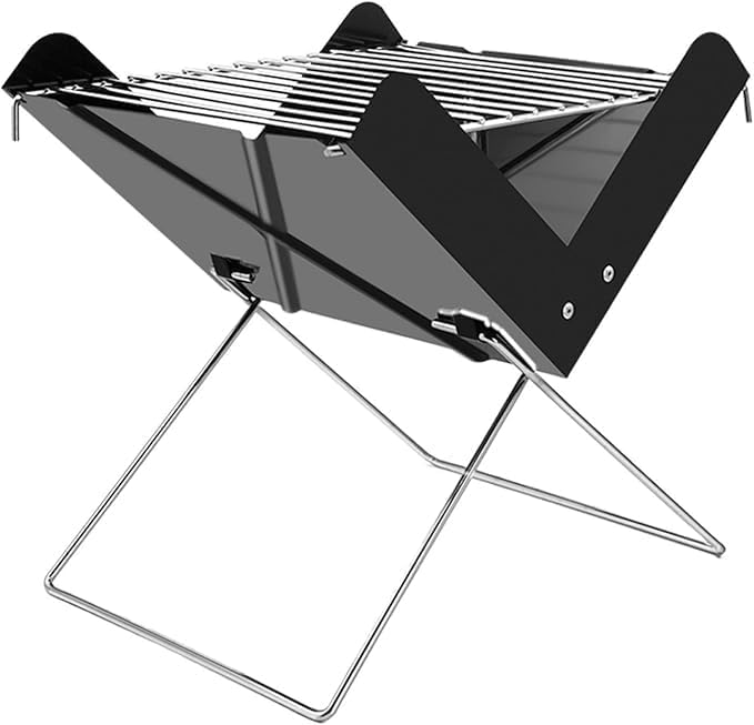 Portable Folding Charcoal Grill, Grill Specially Designed for Camping Enthusiasts Hiking in Gardens or Beach, Provides You Easy Cooking Experience