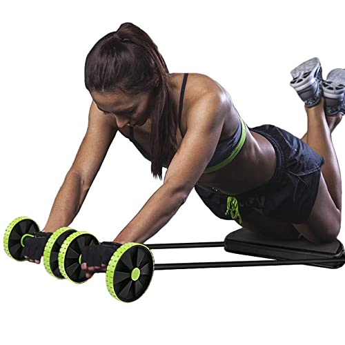 Ab Wheel Roller Sport Bodybuilding Revoflex Xtreme Dobule Wheels AB Roller Pull Rope Abdominal Trainer Gym Equipment Abs Traineryogu72_ with two years guarantee of satisfaction and quality
