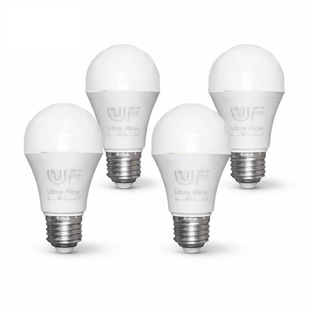 Ultra flow 9W LED Bulb, Warm White, Polygon Shape – Value Pack of 4